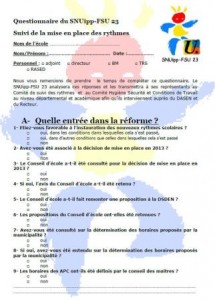 Questionnaire SNUipp