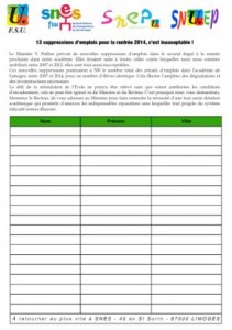 pétition rentrée 2014-1