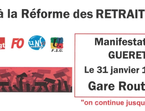 31 janvier : Grève et Manifestation contre la réforme des retraites