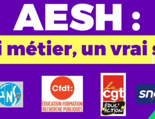 AESH : campagne unitaire pour la création d’un corps de fonctionnaire
