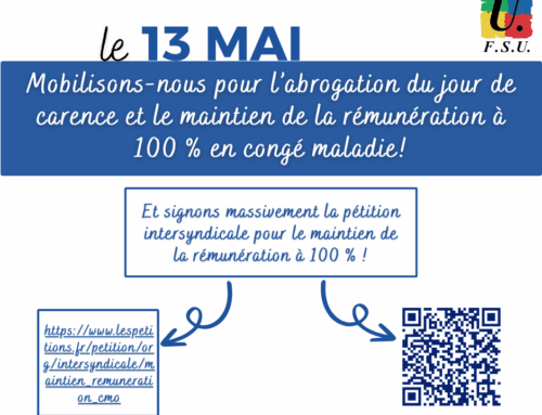 En grève et en manifestation le 13 mai pour la Fonction Publique !