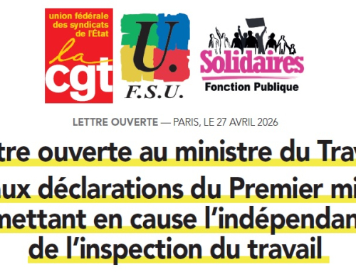 Lettre ouverte intersyndicale au ministre du Travail pour le 1er mai